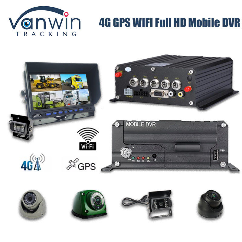 4CH 1080P HDD DVR móvil 4G GPS Monitoreo en tiempo real y dispositivo de almacenamiento de datos de seguimiento
