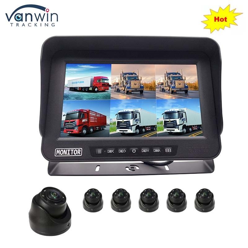 AHD 1080P MDVR Monitor 10.1 pulgadas 6 canales impermeable Dividido Monitor de visualización Tarjeta SD para vehículo