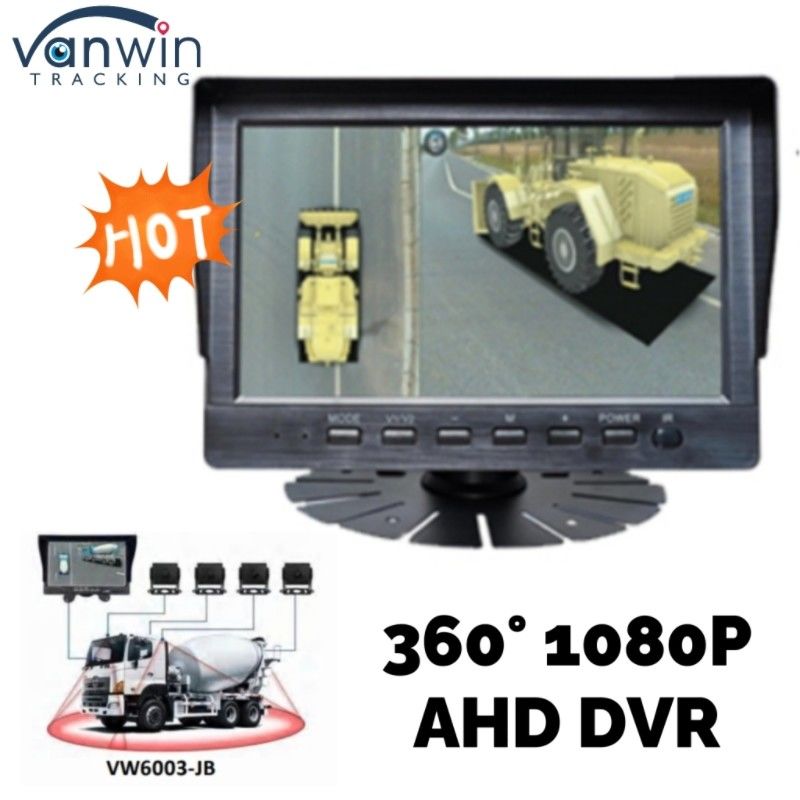 360 grados AHD DVR 7 / 9 / 10,1 pulgadas Sistema de grabación de cámaras de automóviles para camiones autobuses