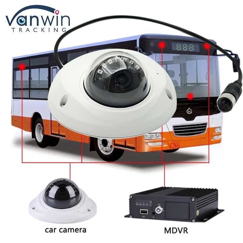 Visión nocturna AHD 720P 1080P 2MP Cámara de domo interior del vehículo con conector de aviación e entrada de audio opcional