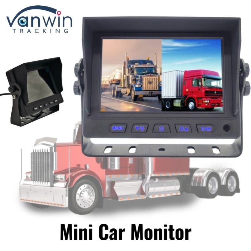 Mini Monitor de Auto de Alta Definición de 5 pulgadas en el coche Muestra independiente para camión de taxi y autobús