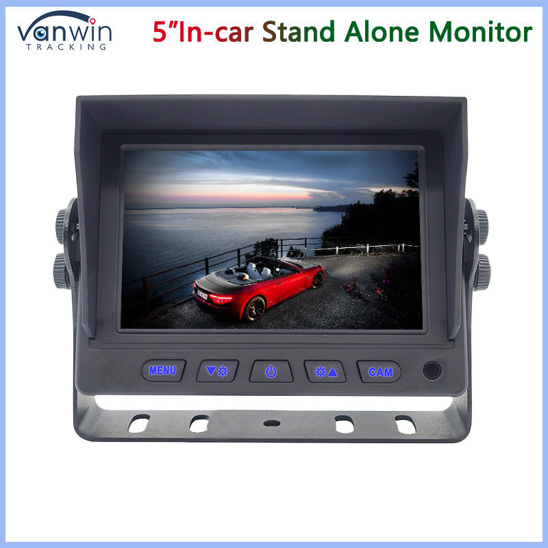 Mini 5 pulgadas de monitoreo TFT para automóviles 2 formas AHD 1080P 720P CVBS entradas de video mixtas con soporte en U