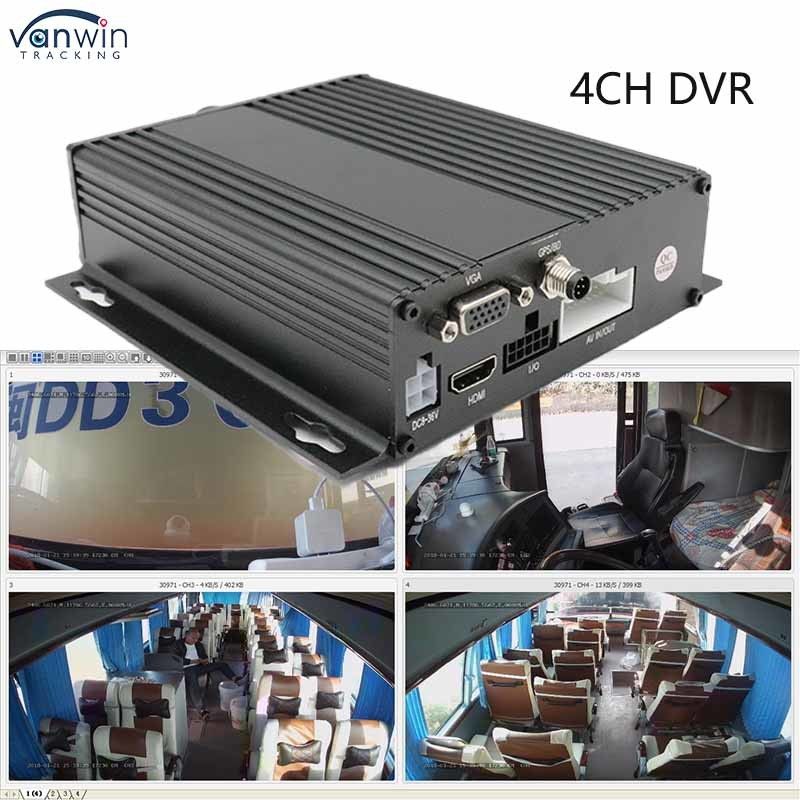 1080P AHD control remoto de auto autobús RV 3G 4G GPS móvil HD 4CH DVR grabadora de video