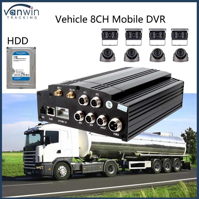 8CH Car 1080P H. 265 HDD DVR móvil camión MDVR vehículo de monitoreo remoto MDVR
