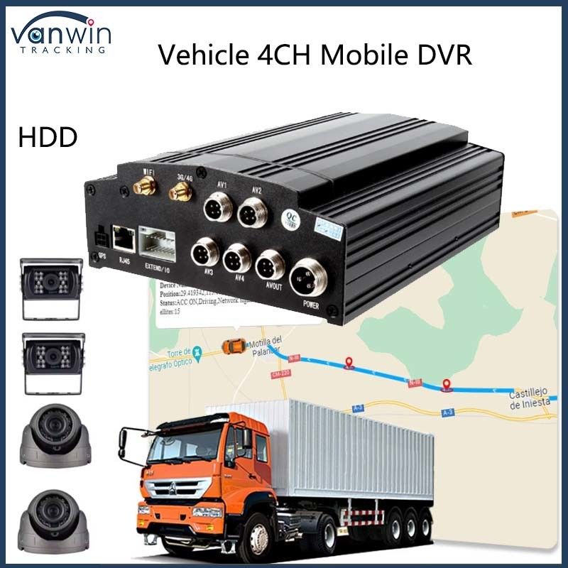 DVR móvil de 4 canales 4G GPS WIFI HDD 1080P AHD Card DVR para camiones de autobuses de la ciudad