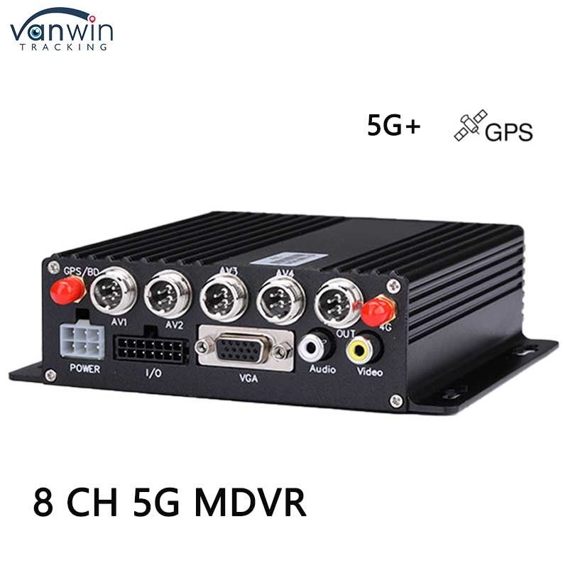 8 canales DVR de automóviles con 5G GPS AHD 1080P cámara Grabadora de vídeo de tarjeta SD para autobús de camión