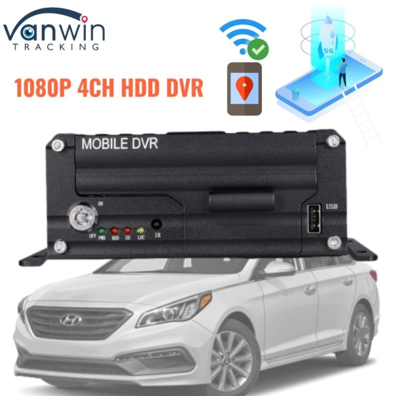 1080P 4CH HDD DVR 5G GPS Tracker Sistema de vigilancia de vehículos para la seguridad de la flota
