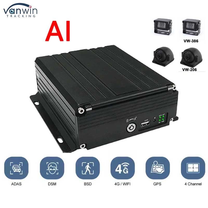 4CH HDD DVR 4G GPS ADAS DMS 1080P HD Soporte OEM/ODM Sistema de vídeo MDVR para automóviles camiones autobuses MDVR coches caja negra