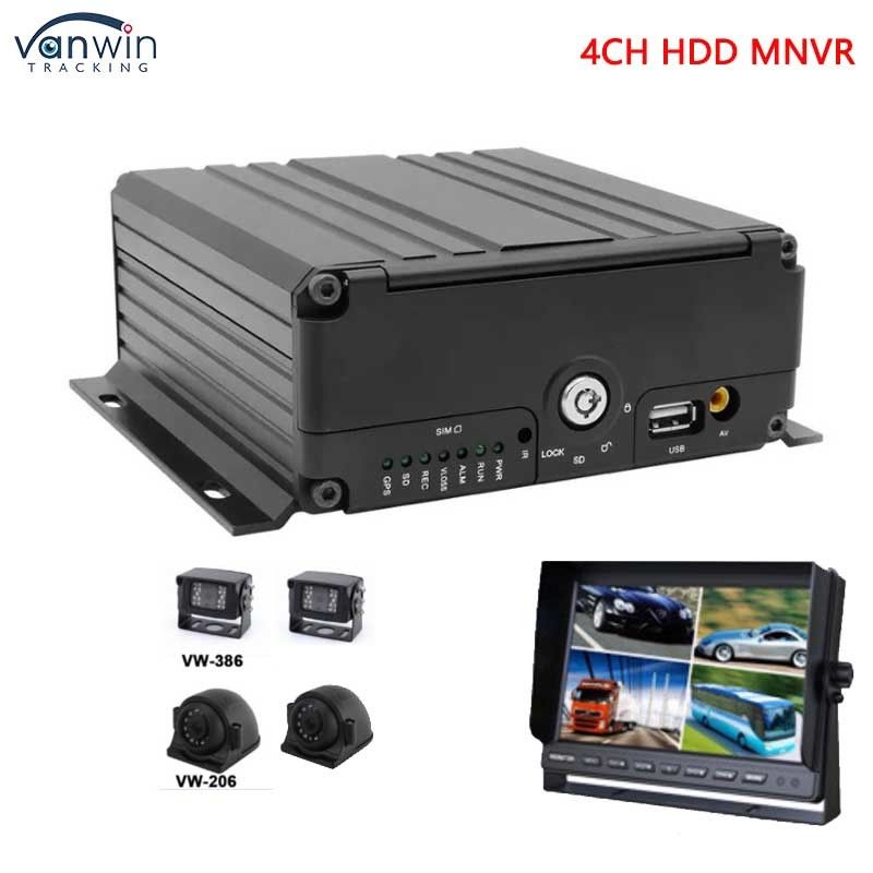 4CH 1080P AHD 3G 4G WIFI y GPS SD HHD NVR móvil para autobús / camión / taxi