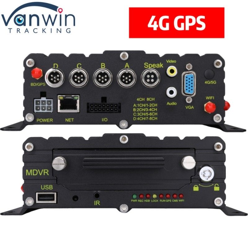 Sistema de vigilancia profesional de vehículos 4 CH HDD MNVR con GPS 4G para cada flota