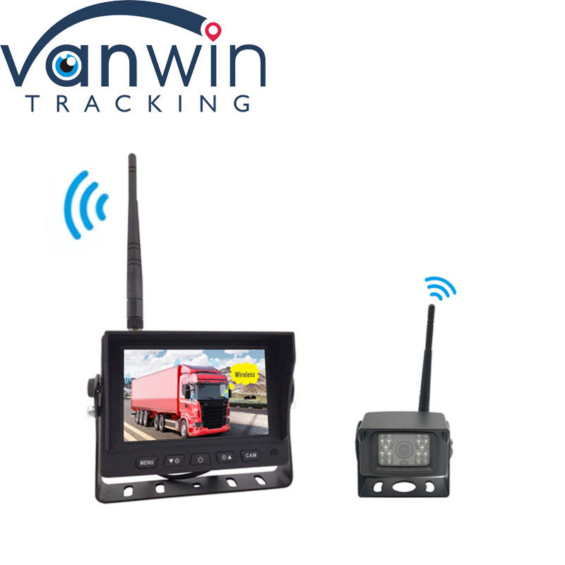 DVR digital HD inalámbrico de 5 pulgadas con pantalla cuádruple para monitoreo de seguridad de marcha atrás de camiones