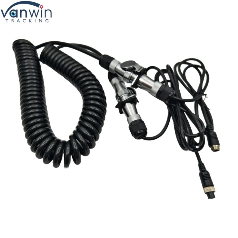 Cable de remolque a prueba de agua de 4 pines 12V cámara de cable electrónico para camión doble autobús tractor cámaras de visión trasera