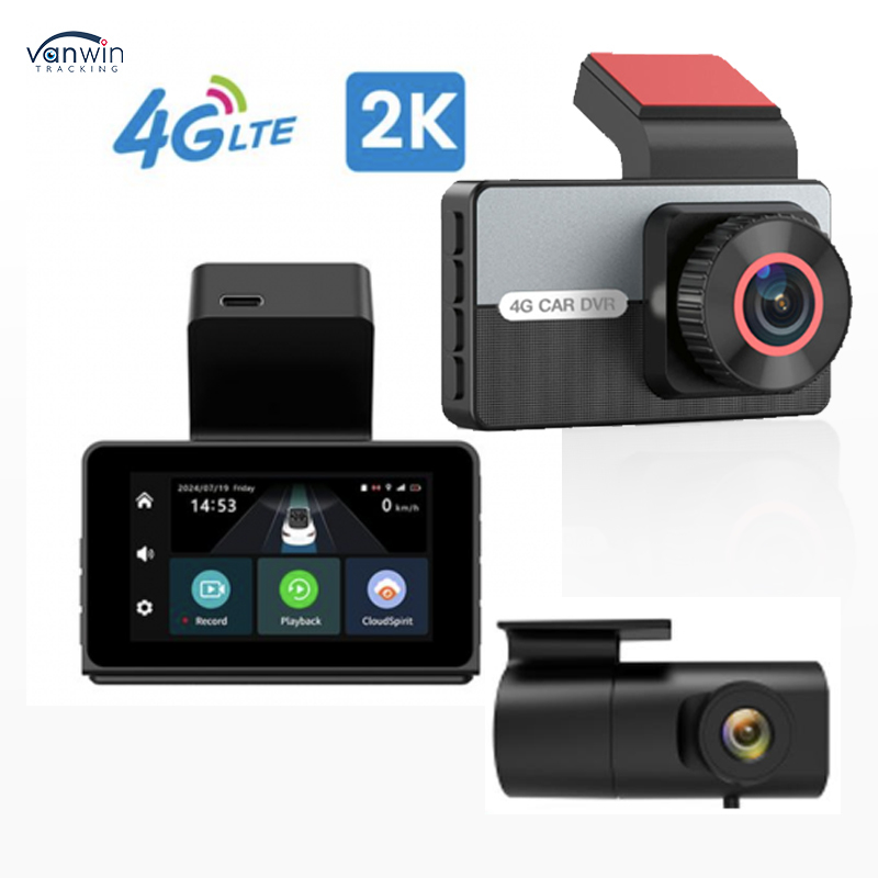 Advanced 2K 4G SIM Card Dual Lens GPS Dash Camera Visión nocturna WDR Funciones de grabación en bucle Compatible VW Smart Coches Android IPS