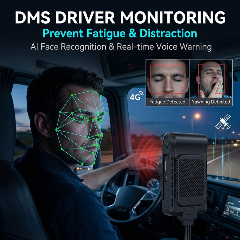 AI Fleet Dashcam 4G LTE con ADAS DMS BSD Entrenamiento activo del conductor y mitigación de riesgos Car Blackbox