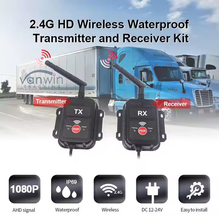 2.4G Transmisor Receptor Inalámbrico AHD Adecuado para Transmisor de Cámara de Camión Autobús Camión Dispositivo Inalámbrico