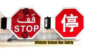 Brazo de parada eléctrico de seguridad para autobuses escolares con advertencia LED